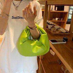 Vibrant Green Hobo Bag with Slouchy Design
